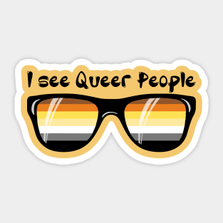 Bear Pride Sunglasses - Queer People Sticker